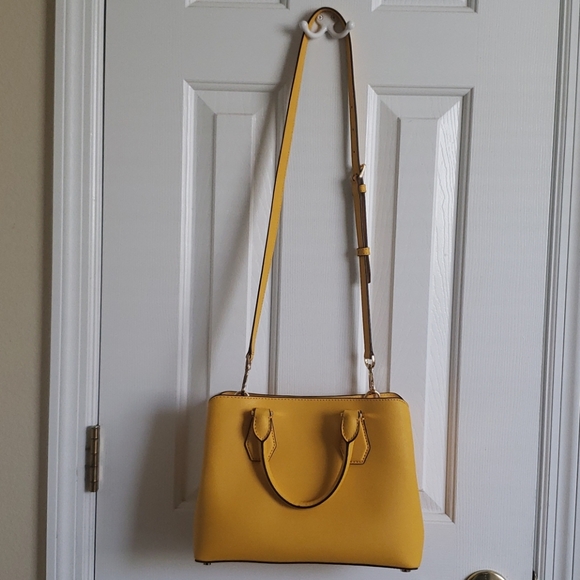 Michael Kors Saffiano Leather Fall Yellow Satchel - Picture 15 of 16